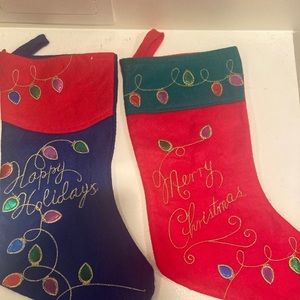 Two holiday stockings